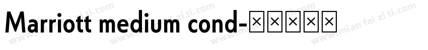 Marriott medium cond字体转换